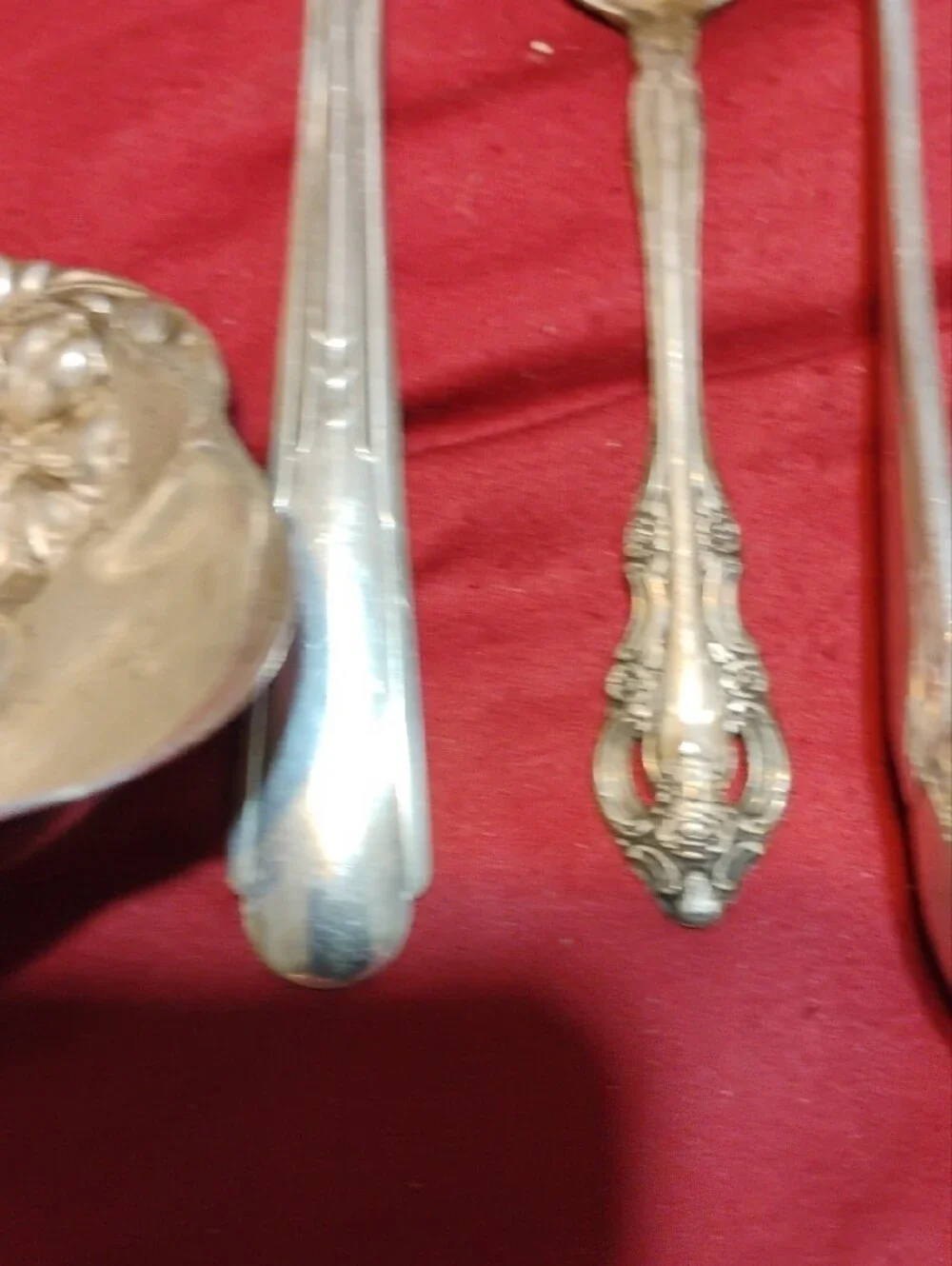 Antique/Vintage Silver-Plated Serving Utensil Set - Classic Silver